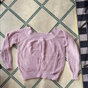 Abercrombie & Fitch Light Pink Widely Scooped Neck Sweater
